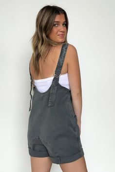 Details: Get ready to strut your stuff in the Brittley Washed Denim Romper! With adjustable straps for the perfect fit, this romper features a deep v neckline and a convenient pocket. The washed denim adds a touch of effortless cool to your look. Time to make a statement! - Deep V-neck - Pockets Content: 97% COTTON 3% SPANDEX Size + Fit: Model is 5'4" and 5'2" (Ash Black) wearing a Small - Measurements from a size Small are approx - Full length: 31" - Inseam: 3.25" - Chest 36"-40" - Waist: 38"-4 Denim Romper, Leggings Casual, Crop Top Sweater, Washed Denim, Skirt Leggings, Women Clothing Boutique, Dress Romper, Jeans Dress, Denim Wash