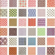 an image of different patterns in the same color and pattern as shown on this page