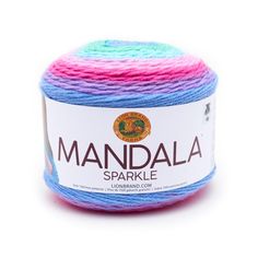 a multicolored ball of yarn with the words mandala on it