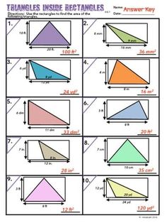 the triangles inside rectangles worksheet