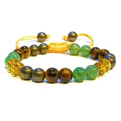 Money Wealth Success Bracelet - Pyrite Green Aventurine Citrine Tiger Eye Bracelet Set for Men Women Healing Calming Anxiety Stress Relief Gift - Pulseras Para Hombres Mujer Stocking Stuffers Unleash the power of nature's treasures with our meticulously crafted crystal bracelet, a splendid blend of Citrine, Pyrite, Green Aventurine, and Tiger Eye stones. This stunning piece is not just a bracelet; it's a beacon of potential, a conduit for the energies of wealth, success, and emotional balance. Designed to resonate with the body's natural energy fields, each stone in this bracelet is chosen for its unique properties. Green Aventurine, the stone of opportunity, is believed to manifest prosperity and increase financial luck. Pyrite, with its golden shimmer, is known for its ability to attract Prosperity Bracelet, Women Healing, Money Wealth, Tiger Eye Bracelet, Emotional Balance, Healing Jewelry, Tiger Eye Stone, Eye Bracelet, Unisex Accessories