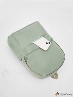 BirdinBag - Functional Green Classic Backpack: Perfect for School with a Minimalist Design