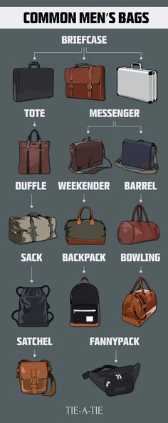 Types Of Bags, Mens Office, Fall Handbags, Fashion Vocabulary, Men Style Tips, Indiana Jones, Handbags For Men, Bowling, Sling Bag