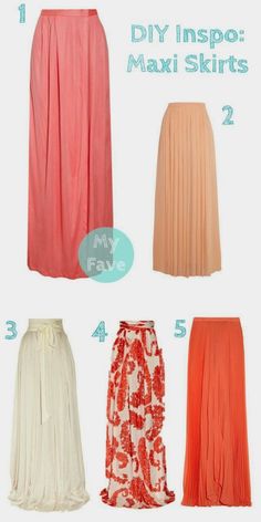 Diy Maxi Skirt, Skirt Diy, Diy Vetement, Diy Summer, Kleidung Diy, Ropa Diy, Sewing Skirts, Maxi Robes, Vestidos Vintage