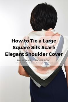 Styling scarves might leave you perplexed. So, to help, I've created a video series and "How to Tie a Large Square Silk Scarf Knot 1, Elegant Shoulder Cover Styling Scarves, Square Scarf Tying, Large Square Scarf, Scarf Ideas, Eyes Smile, Scarf Knots, Fun Outfits, Large Silk Scarf, Scarf Style