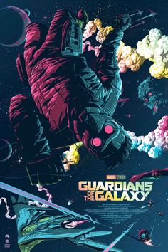 the poster for the movie's upcoming film, guardianss of the galactic galaxy