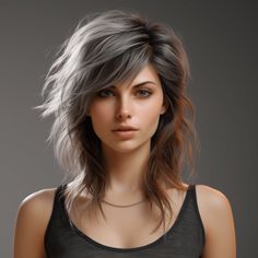 75 Trending Shag Haircut Ideas for This Year Shag Hairstyles With Side Part, Shag Hairstyle Without Bangs, Disconnected Shag Haircut, Long Shag Side Part, Long Messy Shag Hairstyles, Grunge Shag Haircut, Long Curly Shag Haircut Without Bangs, Shattered Shag Haircut, Wolfette Haircut