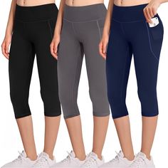 3-Pack Of Brand New Kids/Girls Capri Leggings Yoga Pants. All Brand New And Unworn. Size Medium. There’s A Black, Grey And Navy Blue Pair. Super Cute And Comfortable! About This Item Soft And Airy: Our Girls' Capri Leggings Are Crafted From A Lightweight And Breathable Fabric With Four-Way Stretch For Maximum Comfort. Practical Pocket Design: The Mirity Capri Leggings Feature Thoughtful Details For Girls, Including Side Pockets To Store Small Essentials Like Keys Or Phones. The Secure Pocket Des Athleisure Capris For Outdoor Activities, Sporty Capris With Pockets For Outdoor Activities, Stretch Capris For Outdoor Activities, Sports Capris With Pockets, Casual High Stretch Moisture-wicking Capris, Gray Yoga Pants With Pockets, Gray Activewear With Pockets For Workout, Sporty Yoga Capris With Pockets, Casual High Stretch Workout Capris