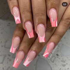 Summery Nails, Cute Acrylic Nail Designs, French Tip Acrylic Nails, Her Nails, Simple Acrylic Nails, Classy Acrylic Nails, Short Square Acrylic Nails