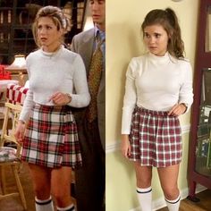 I Dressed Like Rachel Green for a Week and Hereâ s What Happened 90s Fashion Rachel Green, Green Outfits, Red Plaid Skirt, 90s Fashion Outfits