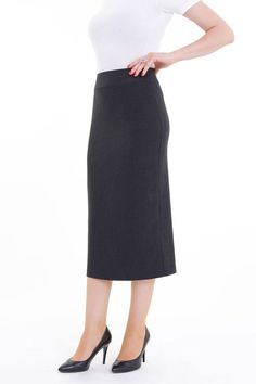 Midi Skirt Casual, Classic Office, Midi Pencil Skirt, Midi Dress Casual, Straight Skirt, Office Wear, Straight Cut, Midi Length, Dress Skirt