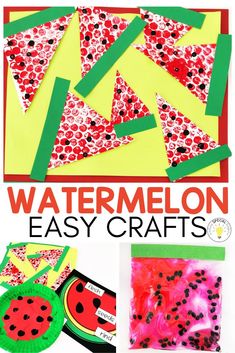 watermelon crafts for kids that are easy to make