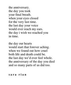 a poem written in black and white with an image of the words, i am sorry