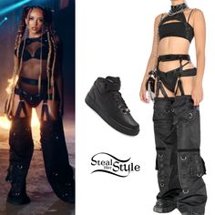 Jade Thirlwall Tattoo, Jade Thirlwall Outfits, Wwe Attire, Wrestling Gear Ideas, Wwe Ring Gear, Black Rave Outfits, Masc Outfit, Looks Show, Wwe Ring