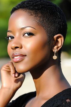 Black Female Haircut, Buzz Cut Black Women, Pixie Haircuts For Black Women, Pixie Haircut For Black Women, Natural Haircuts