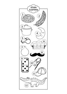 a bookmark with different things on it and numbers in the bottom right hand corner