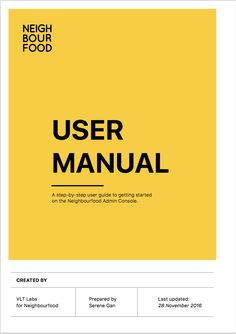 an instruction manual for user manuals