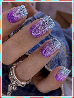 Discover the best acrylic winter nail care products Ongles Gel Violet, Purple Nail Designs, Cute Gel Nails, Short Acrylic Nails Designs