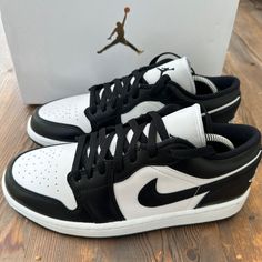 Jordan 1 Low Panda, Black Silhouette, New Nike Air, Air Jordan 1 Low, Jordan 1 Low, Wide Calf, Ultra Boost, Air Jordan 1, Nike Jordan