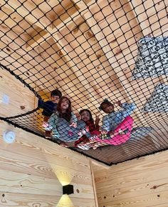 children are playing in the indoor trampoline