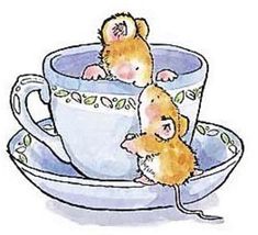 two little hamsters in a tea cup