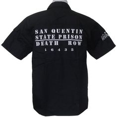 SAN QUENTIN PRISON FANCY funny BLACK SHIRT XL Black Shirt, Mens Graphic, Mens Graphic Tshirt, Mens Tshirts, Mens Tops, Funny, T Shirt, Black