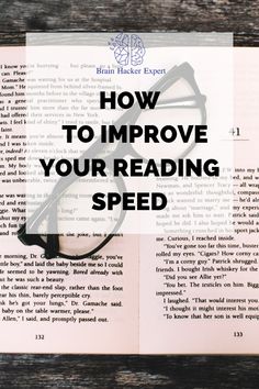 an open book with the title how to improve your reading speed