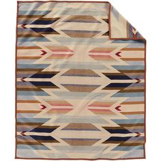 the pendleton blanket is shown in multicolors