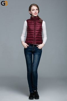 Made from the softest nylon and polyester materials, this ultra-light duck down vest for women is exactly what you need to stay cozy this autumn/winter. Featuring a solid pattern that matches any attire, its zipper closure ensures a great fit while the mandarin collar adds a dash of chicness to your look. A marvelous jacket that proffers both style and comfort, keep yourself warm wearing this swanky vest jacket!

Specifications
Item Type: Outerwear & Coats
Outerwear Type: Vest
Gender: Women
Coll Designer Formal Dresses, Farm Clothes, Vest For Women, Make Your Own Dress, Women Fashion Edgy, White Duck, White Ducks, Warm Jacket, Down Vest