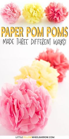 tissue paper pom poms are the perfect way to decorate your home this spring