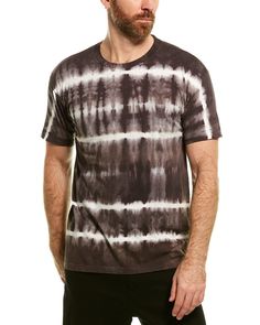 Original Paperbacks South Sea Pulse Stripe Tie-Dye T-Shirt / Gilt Tie Dye Top, Color Patterns