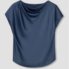 Universal Standard Viva Boatneck Top In Navy. Size 2xs Which Is Equivalent To A Us Size 6-8. Brand New With Tag, Never Worn, Needs A Good Steam. Comes From A Smoke Free Home. Elegant Blue Tops With Relaxed Fit, Elegant Blue Crew Neck Top, Chic Blue Crew Neck Top, Minimal Dress, Sewing Blouses, Trendy Outerwear, Liquid Satin, Universal Standard, Corporate Wear