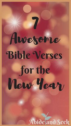 the words 7 awesome bible verses for the new year