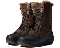 The North Face Shellista IV Mid Lace Brown Hiking Boots, Winter Snow Boots Women, North Face Boots, Faux Fur Top, Leather Snow Boots, North Face Shoes, Women Ski, Waterproof Winter Boots, Black Shoes Women