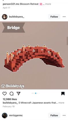 an image of a bridge made out of legos on the tweetche