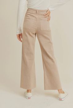 If you bought these in Black, you know how amazing these are! Introducing Mauve!!! A beautiful neutral color. Wide leg straight fit, slightly cropped. Pair with sneakers or boots for a polished look. Fits all body types, and makes a beautiful silhouette. Wide Leg Denim Pants, Wide Leg Denim, Neutral Color, High Waisted Denim, Polished Look, Straight Leg Pants, Quality Clothing, Denim Pants