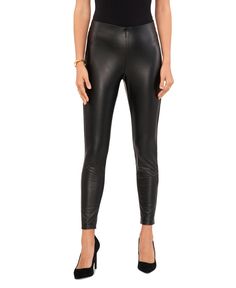 in stock Sleek Faux Leather Pants, Sleek Tight Faux Leather Pants, Black Stretch Leather Bottoms, Stretch Black Leather Bottoms, Tight Black Faux Leather Pants, Sleek Black Leather Leggings, Stretch High-waisted Leather Pants, Sleek Stretch Black Leather Pants, Sleek Black Stretch Leather Pants