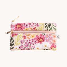 This versatile pencil pouch is designed to keep your art supplies or make-up essentials organized and accessible. Designed to be compact and portable, this pouch effortlessly fits into your bag, ensuring creativity is always within reach. Features: - Nylon lining - Polyester Canvas- Size: 7.5" x 4.75" - Gold colored metal zipper pull - Main zipper & front zipper pocket - ImportedFor best care, handwash in cold water and lay flat to dry. This product is a Elyse Breanne Design Rectangular Zipper Pouch Pencil Case For Organization, Rectangular Zipper Pencil Case For Organization, Organizational Zipper Pouch Pencil Case, Travel Pencil Case With Zipper, Travel Zipper Pencil Case, Daily Use Zipper Pouch Stationery Case, Pencil-shaped Zipper Pouch Pencil Case For Organization, Travel Pencil Zipper Pouch Stationery, Travel Zipper Pouch Stationery