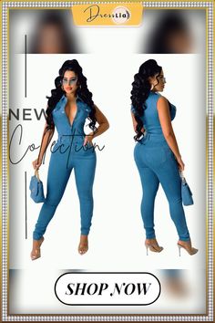 Plus Size Women Turn Down Collar Sleeveless Vintage Streetwear Bodycon Stretch Pencil Pants Denim Jumpsuit Denim Stretch Jumpsuits And Rompers For Night Out, Stretch Denim Jumpsuits And Rompers For Night Out, Sleeveless Denim Jumpsuit For Night Out, Trendy Sleeveless Denim Jumpsuit For Night Out, Stretch High Waist Denim Jumpsuit For Night Out, Stretch Denim Jumpsuit For Night Out, Trendy Sleeveless Denim Blue Jumpsuit, Chic Sleeveless Denim Jumpsuit For Night Out, Trendy Fitted High Waist Denim Vest