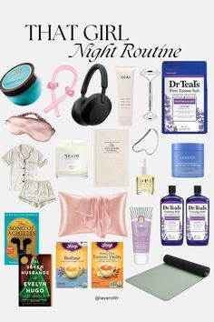 Self care night routine ideas inspiration nighttime ritual aesthetic it girl that girl healthy habits essentials wishlist Self Care Girls Night Aesthetic, Night Care Aesthetic, Period Hygiene Routine, It Girl Night Routine, That Girl Night Routine Aesthetic, Self Care Night Routine Aesthetic, That Girl Essentials, That Girl Night Routine, Nighttime Routine Aesthetic