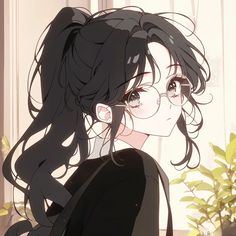 Girl With Glasses Animes, Aesthetic Profile Picture Cartoon Soft, Relatable Comics, A Cartoon Character, Images Kawaii, 캐릭터 드로잉, Anime Monochrome, Character Wallpaper