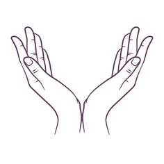 two hands are holding each other in the shape of a heart on a white background