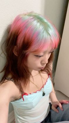 Ghost Roots, Blue Ghost, How To Have Style, Light Blue Hair, Pink Ghost, Unique Hair, Funky Hairstyles