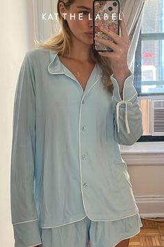 Meet Hugo, the Sleep Set you'll never want to take off! Made with a luxurious blend of Cotton and Bamboo, indulge in a comfortable and sustainable pyjama staple. Featuring centre front buttons and an adorable bow detail on the sleeve. Sleep Set, Bow Detail, Pajamas, Sleep, Long Lasting, Relaxed Fit