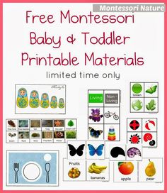 the montessori baby and toddler printable materials