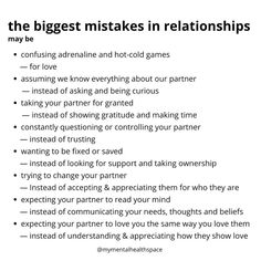 the biggest mistakes in relationships may be confuing adrenine and hot - cold games