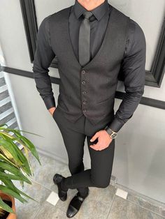 Waist Coat Men, Grey Suit Men, Black Waistcoat, Mens Waistcoat, Men's Waistcoat, Waistcoat Men