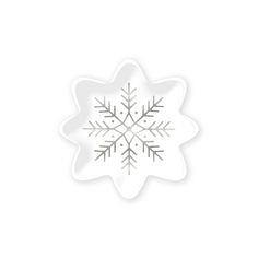 a snowflake sticker on a white background