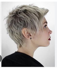 Shaved Pixie Cut, Androgynous Haircut, Thick Hair Cuts, Pixie Cut With Bangs, Blonde Pixie Cuts, Big Chop, Penteado Cabelo Curto