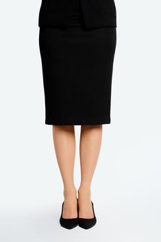 How to Wear a Pencil Skirt 12 Non-stretch High Waist Pencil Skirt For Workwear, Black Stretch Full-length Pencil Skirt, Cheap Non-stretch Black Pencil Skirt